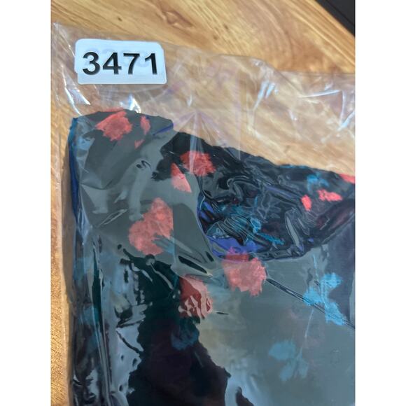 Lane Bryant Womens Boho Blouse 14/16 Black Floral Swiss Dot Sheer Whimsigoth - Picture 9 of 9